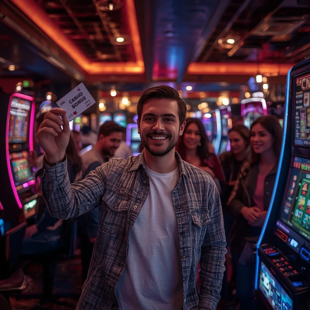 une personne avec un bonus de casino LUCKY ELF CASINO