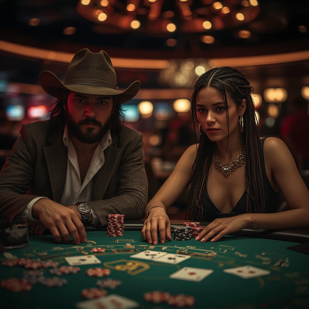 photo de deux joueurs de poker Lucky Elf Casino